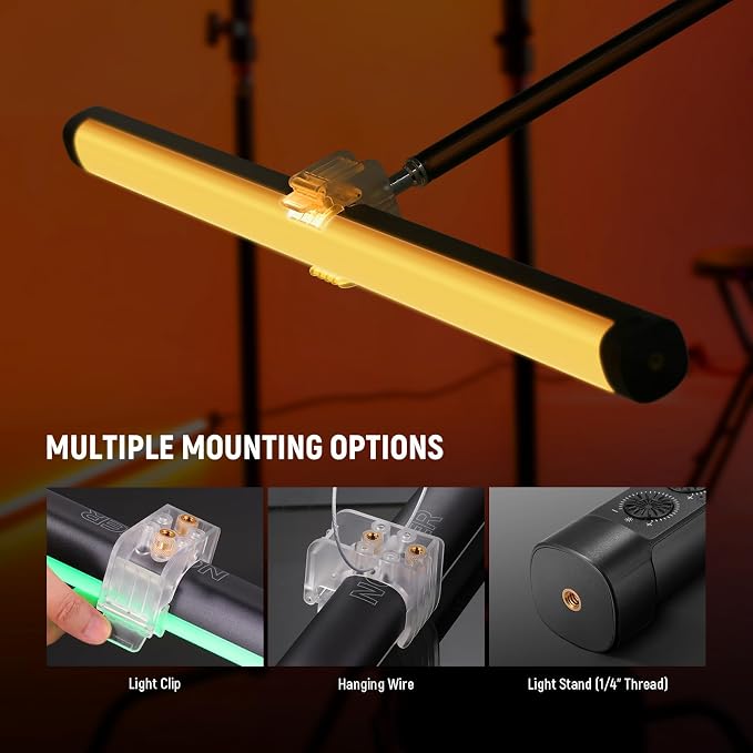 NEEWER TL60 RGB Tube Light, 20W Full Color RGBWW LED Video Lighting Wand Stick for Studio Photography Recording Streaming, APP/2.4G/DMX Control, 7 Pixel Effects 18 Scenes, 2500-10000K CRI97+ TLCI98+ | App/2.4G/DMX Control, 7 Pixel Effects, 2500K-10000K... - Image 9