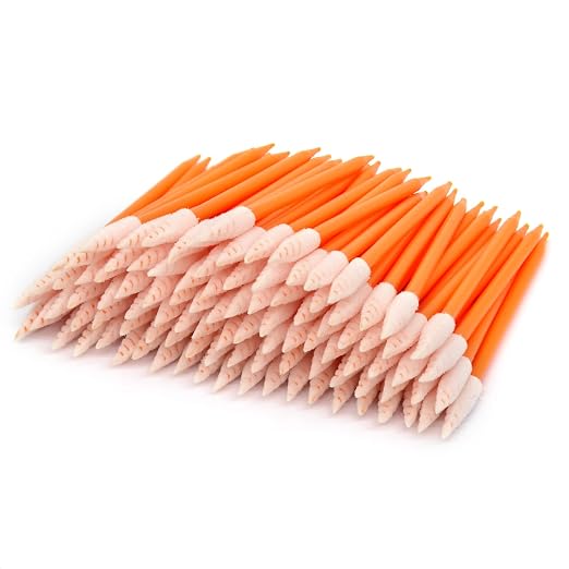 Wellgler's Foam tip Cleaning swabs，Cleaning kit for Electronic, Gun Cleaning or Clean Solenoid valves（Ideal for Cleaning Narrow Gaps or Tracks） (Orange 200) - Image 2