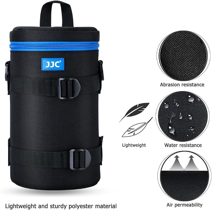 JJC Deluxe Lens Case Pouch Bag for Camera Lens Below 4.3" x 8.8"(D x L) | for Canon EF 100-400mm f4.5-5.6L IS USM/EF 70-200mm f2.8L, RF 600mm f11, Nikon AF 80-200mm f2.8D/AF-S 70-200mm f2.8G Lens - Image 2