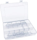 Xiaoyztan 18-Grid Clear Plastic Organizer with Adjustable Dividers | 18-grid clear organizer with adjustable dividers for jewelry, beads, tackle, and crafts by Welcometoxiaoyztan