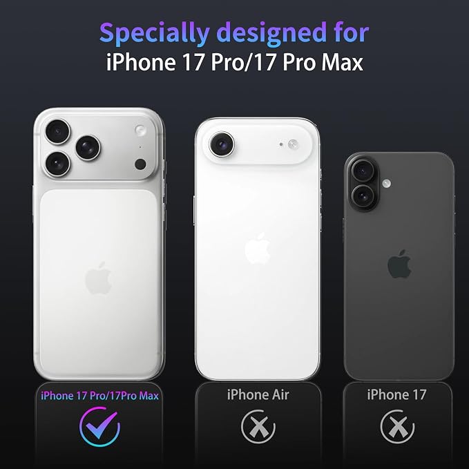 Camera Lens Protector for iPhone 17 Pro/iPhone 17 Pro Max,1 Pack | Tempered Metal Glass Camera Cover, HD Clear Anti-Scratch Lens Screen Protector Film,Case Friendly,Colorful Titanium - Image 2