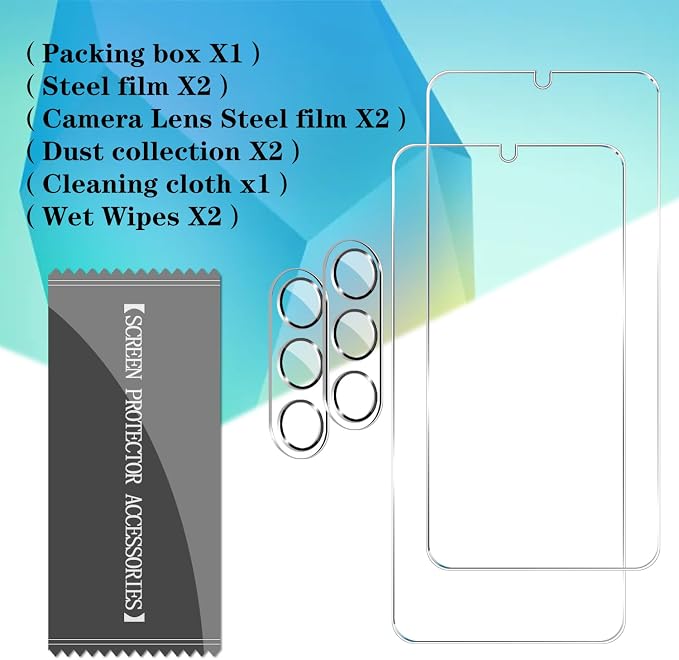 BIGFACE Galaxy A16 Tempered Glass Screen Protector + Camera Lens Protector [2 + 2 Pack][Case Friendly][Anti-Scratch][Ultrasonic Fingerprint Unlock] HD Protective Film for Samsung Galaxy A16 - Image 7