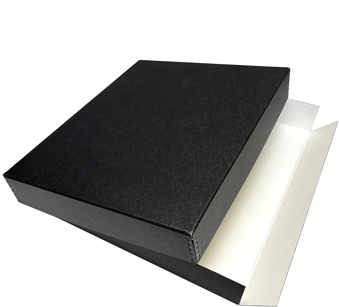 Lineco Drop Front Archival Storage Box, 16.75x20.75x3 in, Black, 2 Pack | Acid-Free with Metal Edge, Preserves Picture Longevity, Organize Photos, Newspapers, Prints, Documents, Crafts, DIY - Image 9