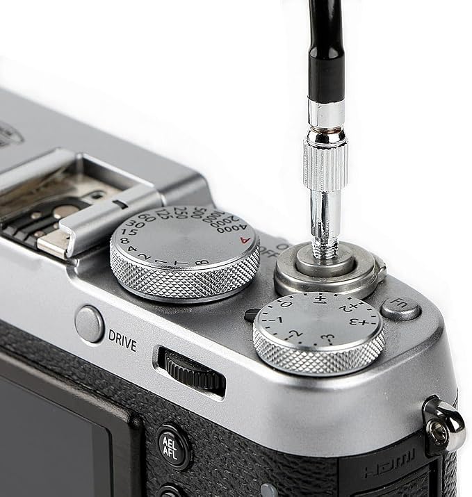 Mechanical Shutter Release Cable Threaded Cable Release Cord - 100cm | for Fujifilm and any camera features threaded shutter release button, Bulb-Lock for Long exposures, Prevent camera shake - Image 5