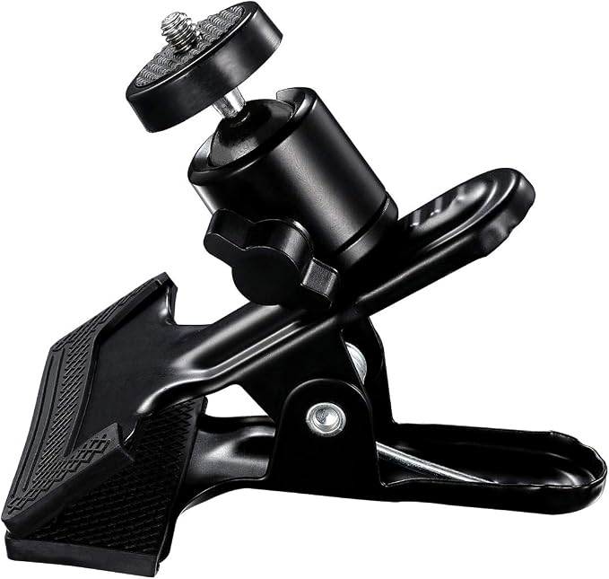 Multi-Function Tripod Clip Clamp Flash Holder Mount with 360 Swivel Photography Ball-Head for SLR, DSLR, Video Cameras, Studio Backdrop - Image 3