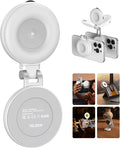 TELESIN C03 Magnetic Selfie Light CRI97 360° Phone Light for iPhone Magsafe | 3 CCT Selfie Ring Light Fill Light with Mirror for Selfies/Photography/TikTok/Zoom Calls/Video Conference (White) by telesin