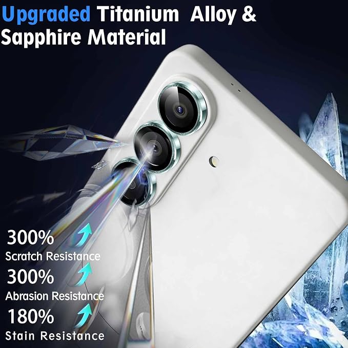 SiHPuoy 2Set Camera Lens Protector for Samsung Galaxy S26/S26 Plus, Green | 9H+ Tempered Glass, Military Grade Shatterproof,Anti-Scratch, Case Friendly,HD Metal Camera Cover,Does not Affect Night Shots - Image 4