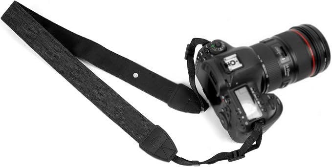 Camera Strap Canvas Black Shoulder Strap with Quick Release Buckles | Adjustable Vintage Neck Shoulder Carrying Strap for DSLR SLR Most Digital Cameras - Image 7