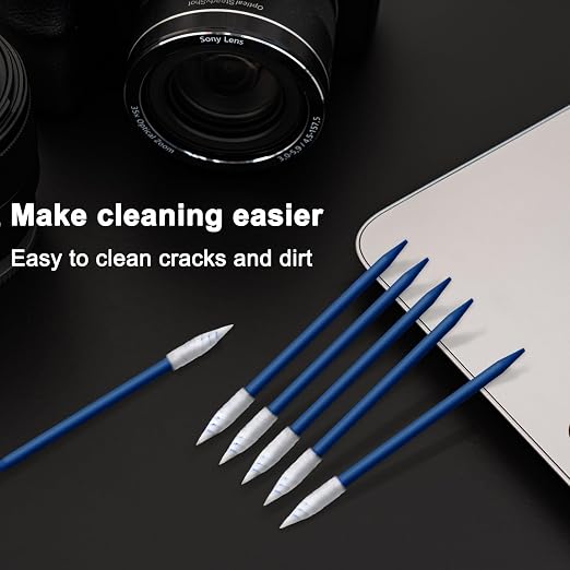 Wellgler's Electronics Cleaning swabs,Sponge tip Detail swabs, lint-Free Foam Swab (200pcs Navy Blue) - Image 5