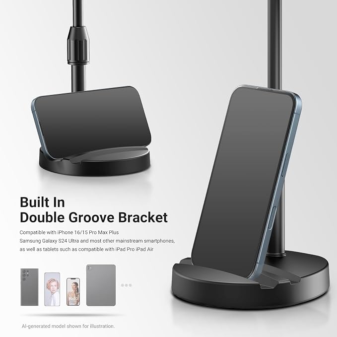 NEEWER Basics 5" LED Desktop Ring Light with Stand, Monitor Clamp, 10W, Compatible with iPhone Desk Computer Laptop Webcam Phone for Selfie Makeup Recording Zoom Video Conference Lighting, Black BR60 - Image 7