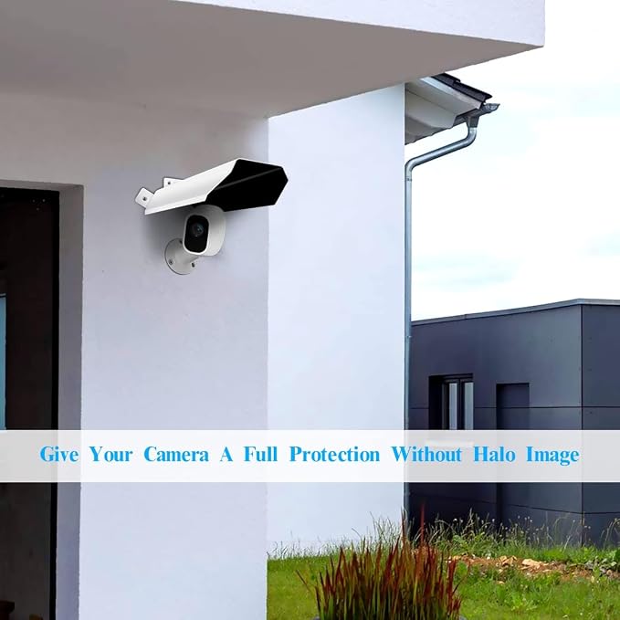 Universal Security Camera Cover Sun Rain Shield | Waterproof Protective Roof for Outdoor Dome, Bullet Cameras (White Aluminium) - Image 3