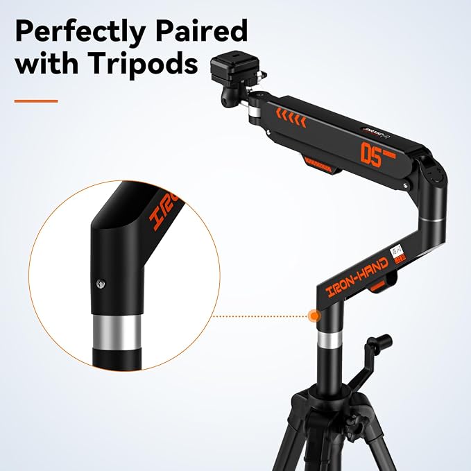 JINRAIKO Overhead Camera Mount with 360° Adjustable Arm & Phone Holder for TikTok Live Streaming Photography Studio Content Creation, Desk Mount for for DSLR Camera/Webcam/Microphone, White - Image 6