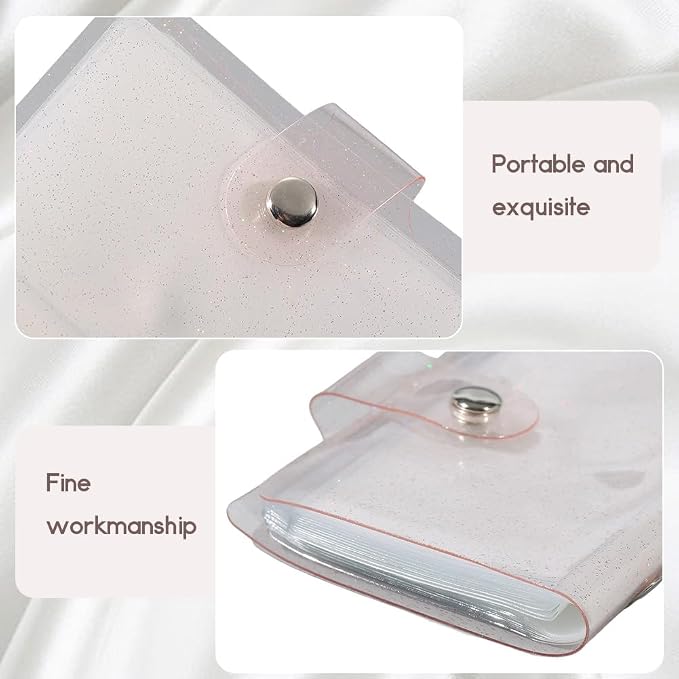 2 Pack 36 Pockets Instax Mini Picture Book Wallet Size Photo Album 4 x 3 Inch Rectangle PVC Plastic Small Polaroid Album Book Cover Holder for 3 Inch Pictures Photos Photocard Holder Storage - Image 4