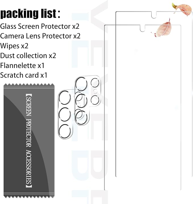 Galaxy S24 Ultra Screen Protector + Camera Lens Protector, [2 +2 Pack] [Ultrasonic Fingerprint Unlock] Full Coverage Tempered Glass Screen Protector For Samsung Galaxy S24 Ultra - Image 7