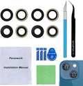 2 Set OEM Back Rear Camera Lens Glass Replacement for iPhone 13 and iPhone 13 Mini with pre-Installed Adhesive and Reparing Toolkit by Perzework