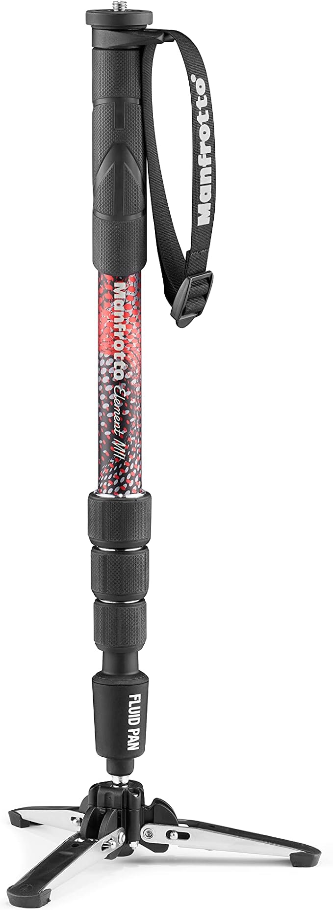 Manfrotto Element MII Video Aluminium Fluid Monopod, Slim and Lightweight, Loads up to 16kg, Foldable Fluid Base, 4 Sections, Twist Locks, for mirrorless and DSLR Cameras by Unknown
