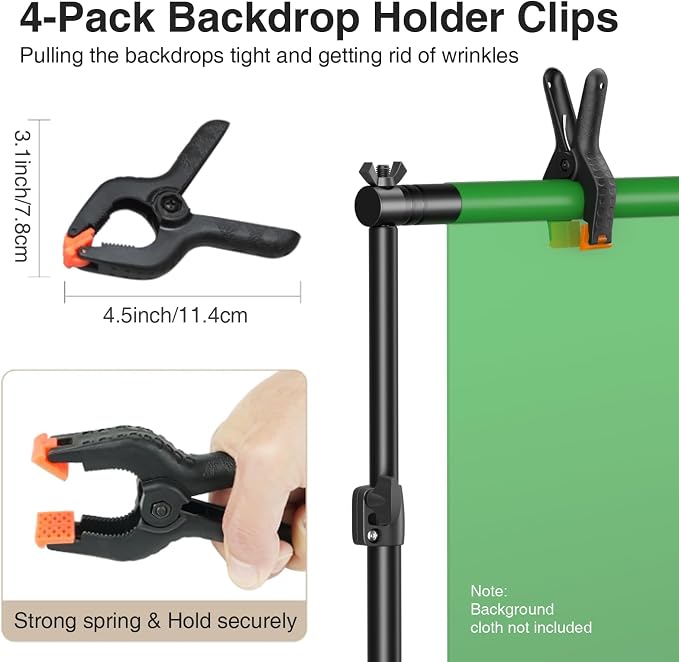 EMART Backdrop Stand Heavy Duty 8.5x10ft Adjustable Pipe and Drape Stand | Photo Backdrop Stand for Party Photography Wedding Birthdy Dispaly Event Festival Decorations Balloon Exhibition Photo Booth - Image 5