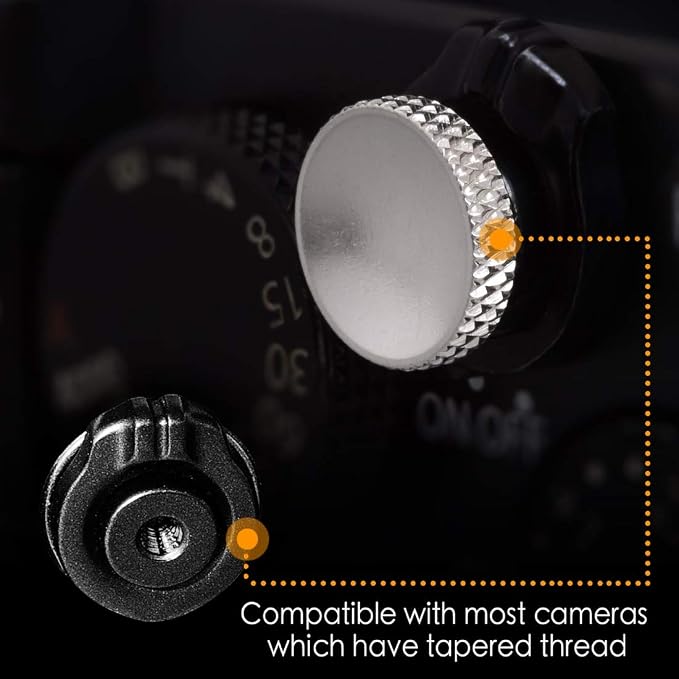 Fuji Shutter Release Button Accessories-Fujifilm Camera Soft Shutter Button | Silver Shutter Button for Canon Nikon Leica Film X100V X100F Xt5 Xt4 Xt3 Xt2 Xt30 Xt20 Xt10 Xpro3 Xpro2 Xpro1 - Image 6
