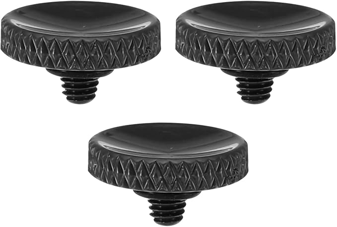 PATIKIL Camera Shutter Button, 3 Pack Soft Shutter Release Button Pure Copper Camera Button Knurled Suitable for Nikon for Fujifilm for Leica DSLR/SLR Camera, Black by PATIKIL
