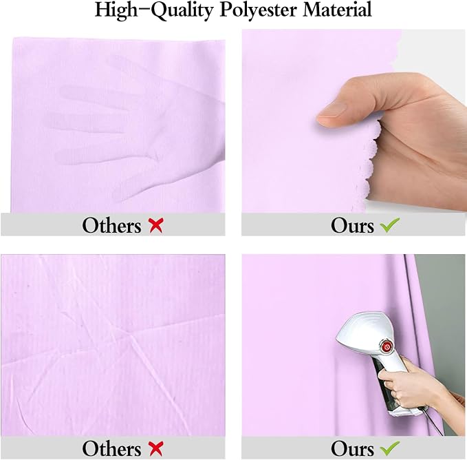 Light Purple Photography Backdrop for Photoshoot, Fabric 8x10ft | Polyester Studio Photo Backgrounds, Non Reflective, Easy to Hang, for Portrait Shoot, Product, Party Decor, Video Creation - Image 6