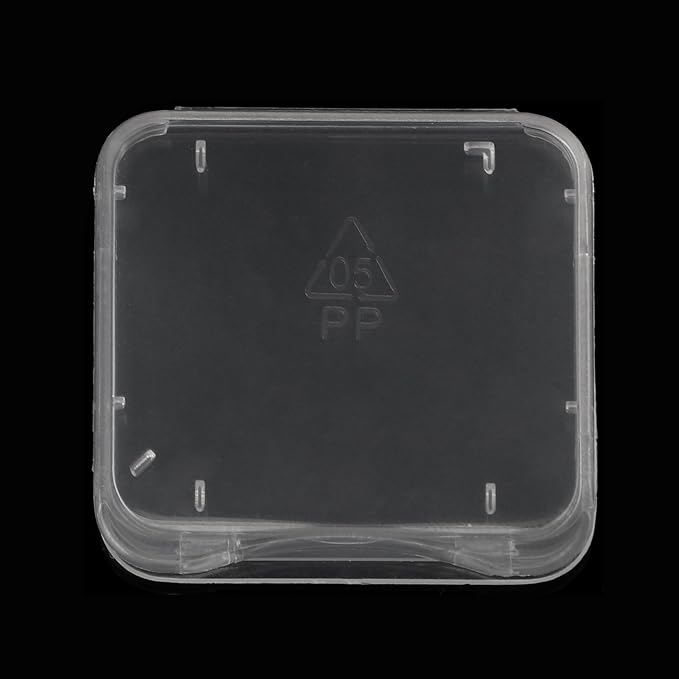 SD Card Holder, WOVTE Plastic SD MMC SDHC PRO Duo Memory Card case Holder Jewelery Case Transparent White Pack of 20 - Image 3