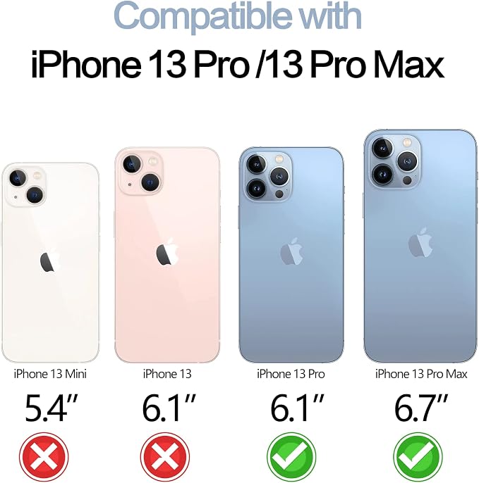 YWXTW [5 Pack Camera Lens Protector Compatible with iPhone 13 Pro Max 6.7" / 13 Pro 6.1" Tempered Glass, [Night Shooting Mode] Case Friendly, High Definition - Image 2