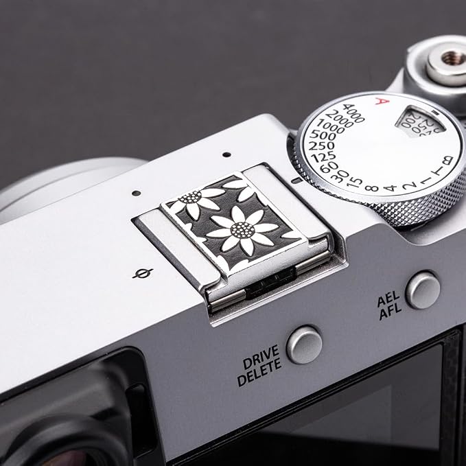 Camera Soft Release Button, Shutter Button for Fujifilm X100VI X100V X-E4 X-E3 X-T5 X-T4 X-T3 X-T30 II X-T20 X-PRO3 (Black Daisy Cover) - Image 7