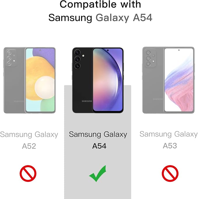 JETech Screen Protector for Galaxy A54, with Camera Lens Protector, 2+2Pack | HD Clear Tempered Glass, Anti-Scratch Protection - Image 3
