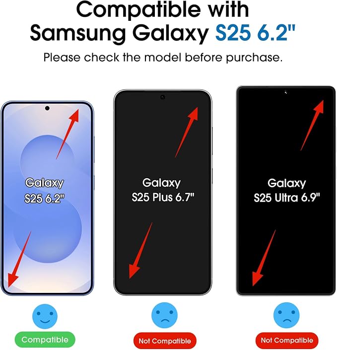 amFilm OneTouch for Samsung Galaxy S25 Screen Protector 6.2" Tempered Glass | Auto-Alignment 30s Install with Camera Lens Protector, Bubble Free, Case Friendly, Anti-Scratch [2+2 Pack] (S25-6.2'') - Image 2