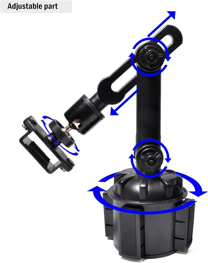 Walkie-Talkie Car Holder, Adjustable Car Cup Mount Installation for Baofeng UV5R Retevis Midland Motorola Talkabout Handheld Radio - Image 3