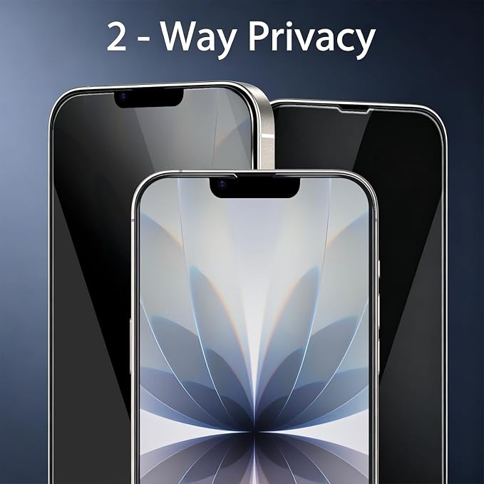 3 Pack Privacy Screen Protector for iPhone 13 +3 Pack Camera Lens Protector with Tempered Glass,Sensitive Touch and Screen Protection - Image 3