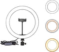 Ring Light OEBLD Dimmable with 3 Light Modes & 10 Brightness Level 360° Rotae LED Ring Fill Lights for Phone Live Stream Makeup YouTube Video Shooting (C(10'' Ring Light with Clip)) by OEBLD