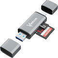 OTG SD Card Reader，Dual Slots USB 3.0 Type C to Micro SD Card Adapter, MicroSD SDHC SDXC Memory Card Viewer for Camera, Compatible with iPhone 17 16 15 Pro/Pro Max PC Computer MacBook Laptop by Veeloon