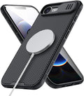 Nillkin Magnetic for iPhone 17E/16E Case MagSafe, Upgraded Slide Camera Cover, Compatible with MagSafe, [Shockproof Protective] Slim Case for iPhone 17E(2026)/16E(2025) 6.1 inch, Black ﻿ by Nillkin