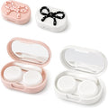 Cute Bow Contact Lens Case, Portable Travel Contact Lens Holder with Mirror, Aesthetic Bow Tie Contact Lenses Kit for Daily & Travel Use (#Style C) by XHLIZHU