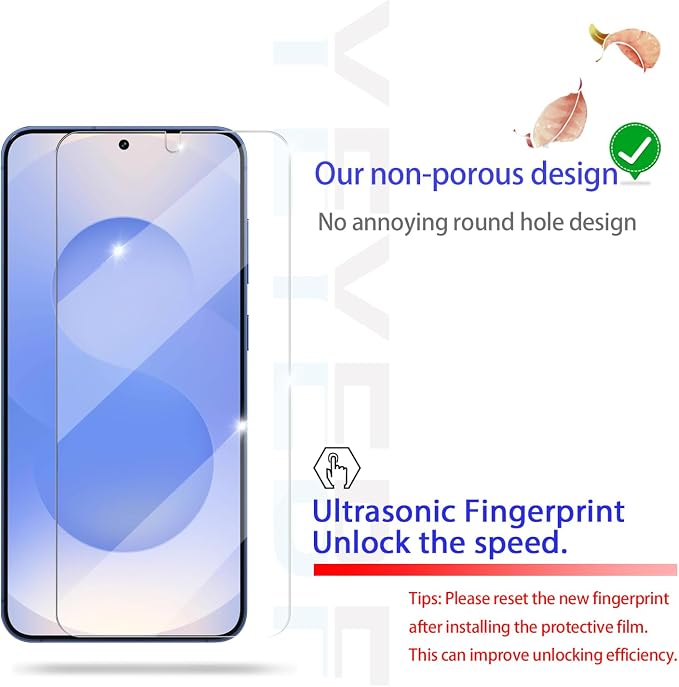 Galaxy S25 Plus / S25+ Tempered Glass Screen & Lens Protector 2+2 Pack | [Ultrasonic Fingerprint Unlock] [Case Friendly] [Bubble-Free] - Image 4