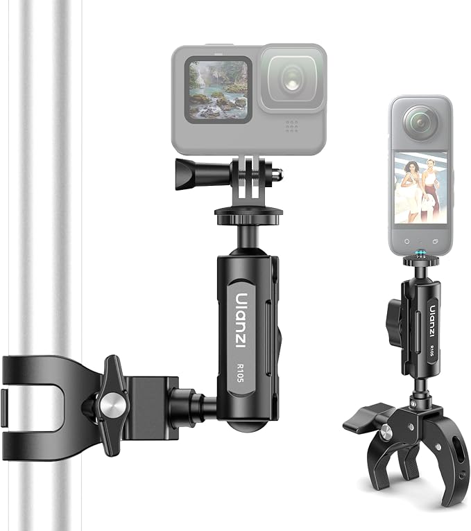 ULANZI R105 Super Clamp Camera Mount with 360° Dual Ballhead Magic Arm | Sturdy Y-Shaped 3-Claw Camera Clamp Mount for GoPro Hero 13/12/11/10/9, Insta360 X5/X4, DJI Osmo Pocket 3/2 Action 5 Pro/4 by ulanzi