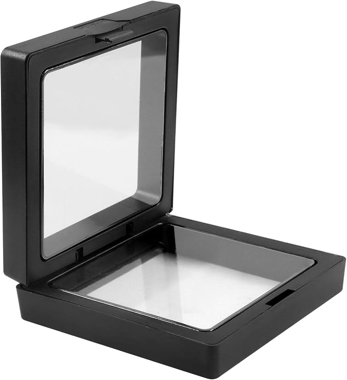 3D Floating Display Case, 2.7x2.7 Inch, 20Pcs | Clear Film, Jewelry Storage Box, For Coins Fossils Rocks, Collectors - Image 2
