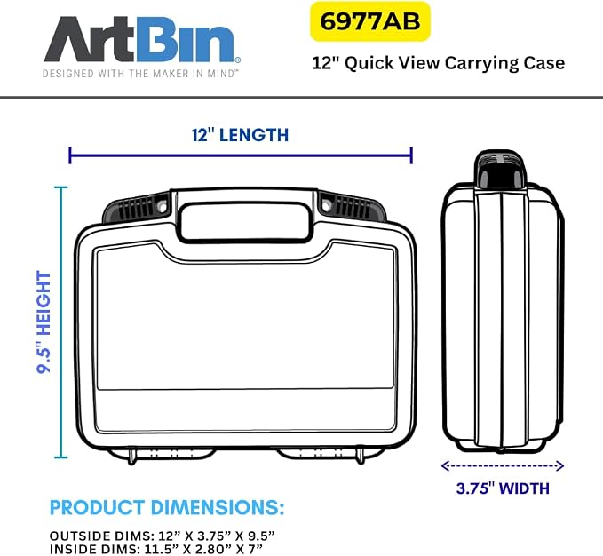 ArtBin 12-Inch Quick View Deep Base Carrying Case, Translucent - Image 4
