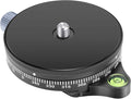 NEEWER Camera Panoramic Panning Base with Style Plate | 3/8 inch Screw, Aluminum Alloy Panorama Ball Tripod Head with Bubble Level, for Tripod Monopod DSLR Cameras, Max Load 22 LB by Neewer