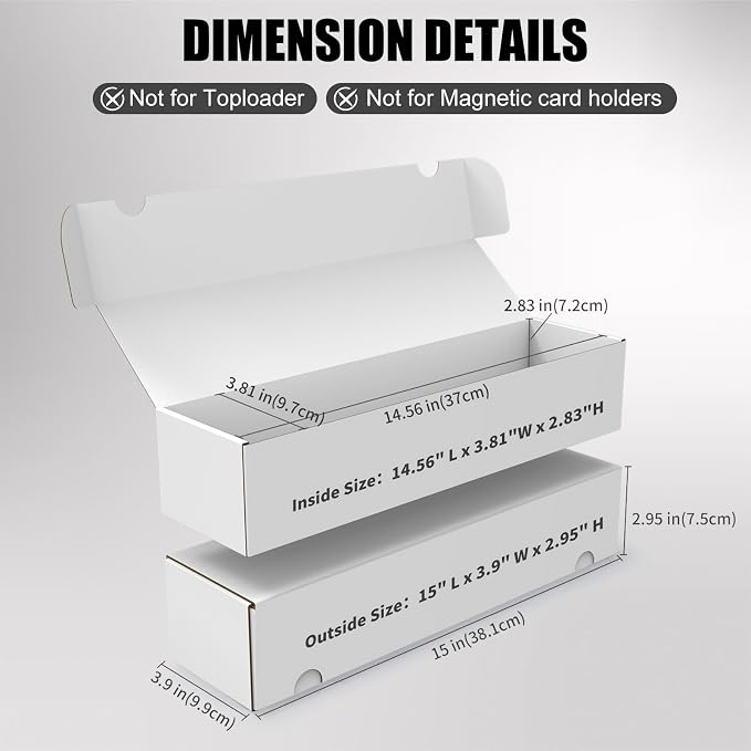 Trading Card Storage Box, 3-Pack 1100 Count White Corrugated Cardboard Box | Bulk Sports Storage Box for TCG/Magic/Mtg Basketball Card, Collectible Trading Cards - Image 2