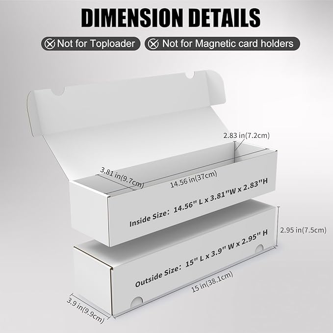 Trading Card Storage Box, 20-Pack 1100 Count White Corrugated Cardboard Box | Bulk Sports Storage Box for TCG/Magic/Mtg Basketball Card, Collectible Trading Cards - Image 2