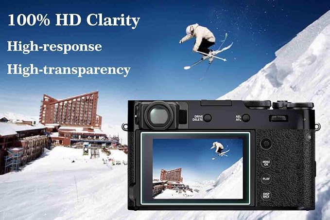 ULBTER Screen Protector for Fujifilm X100VI Fuji X100V Camera [3+2Pack] | Tempered Glass for Fuji X-100VI X-100V & HotShoe Cover 0.3mm 9H Hardness Anti-Scrach Anti-Bubble - Image 6