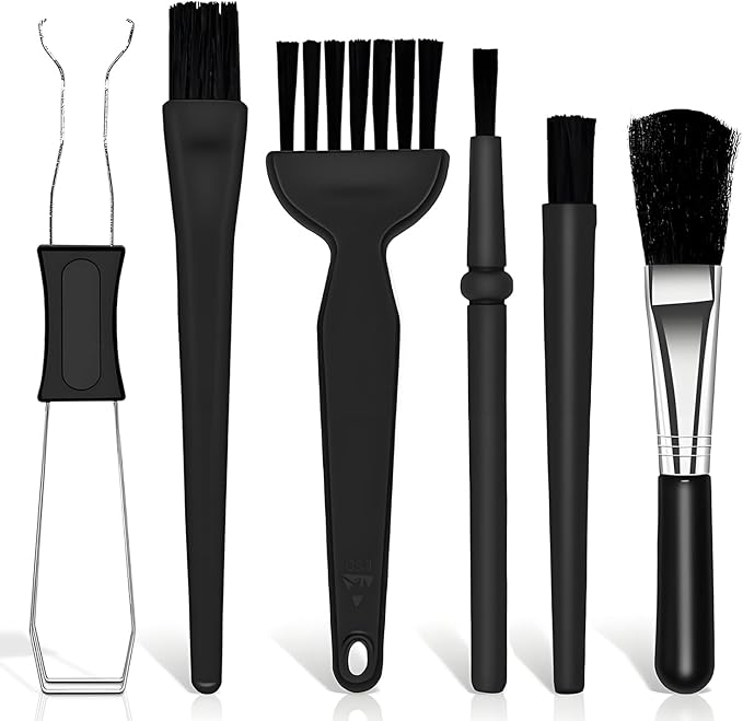 6PCS Keyboard Brush Cleaner Kit with Keycap Puller & Switch Puller, PP Handle Nylon Small Space Dust Removal Anti Static Brush for Computer Keyboard Electrical Appliance Seam Motherboard Camera by Unknown