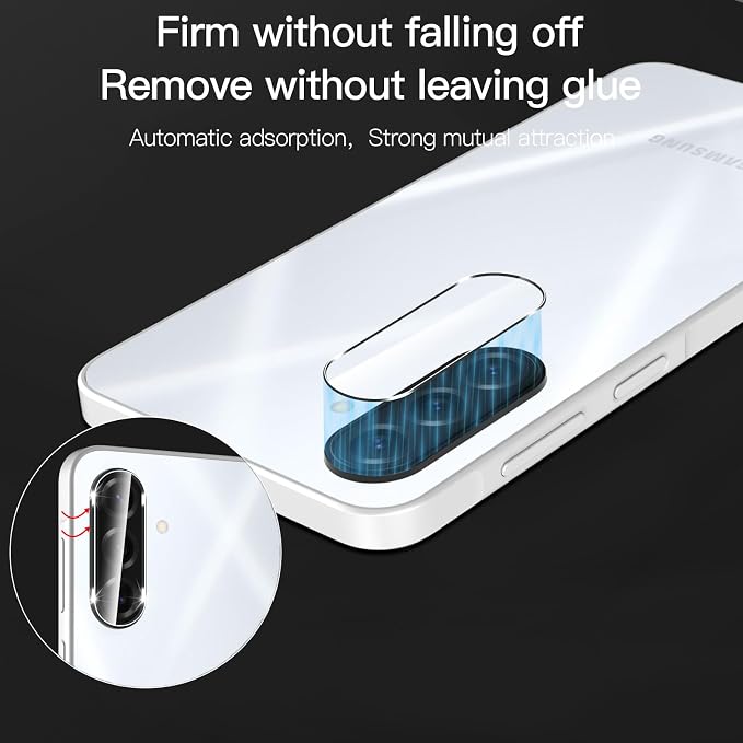 Anoowkoa 3 Pack for Samsung Galaxy A17 5G Screen Protector Tempered Glass + [3 Pack] Galaxy A17 Camera Lens Protector.9H Hardness.Support Fingerprint Unlock.Bubble-Free.Easy Installation - Image 3