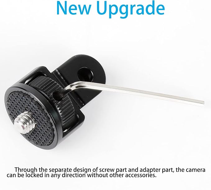 PellKing 1/4" Adapter Screw Head Camera Mount for Insta 360 | CNC Aluminum Tripod Conversion Adapter for Insta360 X6 X5 X4 X3 DJI OSMO 360 DJI Pocket 4 3 2 GoPro MAX 2 Camera Accessories - Image 3