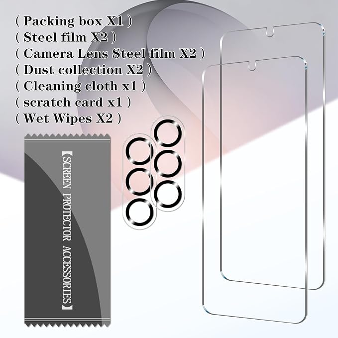 BIGFACE Galaxy S26 Plus Tempered Glass Screen Protector + Camera Lens Protector [2 + 2 Pack][Case Friendly][Anti-Scratch][Ultrasonic Fingerprint Unlock] HD Protective Film for Samsung Galaxy S26 Plus - Image 6