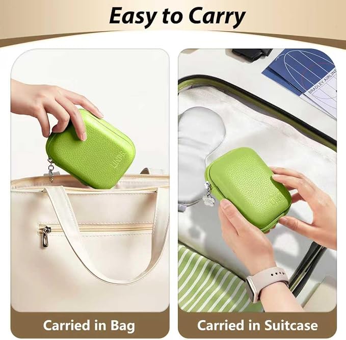 Digital Camera Case for KODAK PIXPRO FZ55/FZ45, Case Only, Green | Fits CAMKORY DC403 and Canon PowerShot ELPH 360 HS Compact Digital Cameras, Small Hard Shell Camera Pouch with Mesh Pocket - Image 8