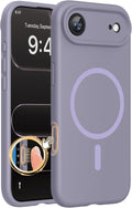 miracase Magnetic for iPhone Air Case, Compatible with MagSafe, Integrated Silicone Camera Control Cover, 3.0mm Thicken Shockproof Drop Protection Phone Case for 17 Air,Lavender Gray by Miracase