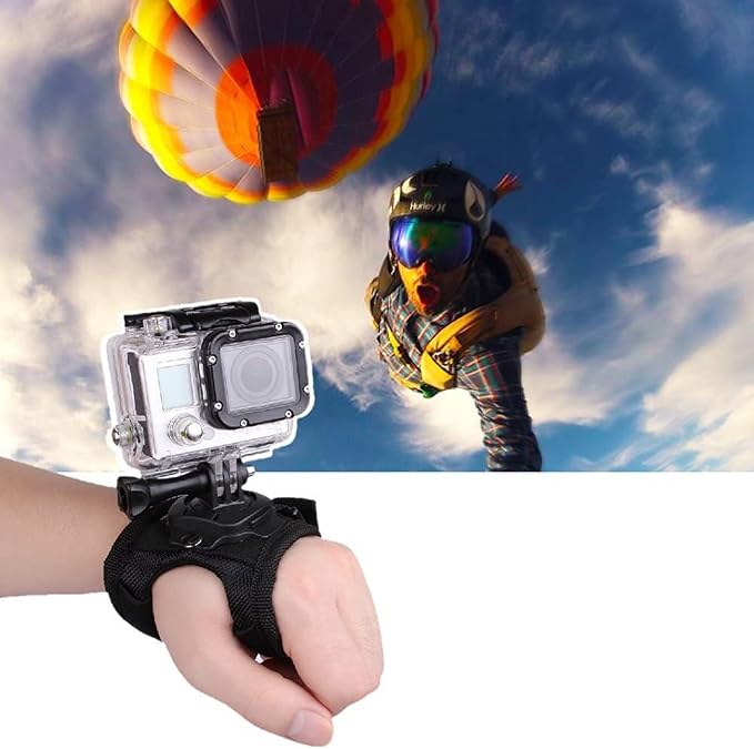 360 Degree Rotation Hand Strap Mount Wrist Strap Belt Compatible with GoPro HERO11 10 9 8 7/AKASO EK7000/Brave 4 8 7 LE/V50X/V50/Dragon Touch/VEMONT/WOLFANG/HLS/Exprotrek/Surfola/Jadfezy | Compatible with GoPro Hero 13 12 11 10 9 8 7/AKASO EK7000/Brave... - Image 7